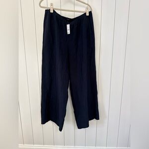 NWT! J.Crew Petite Stratus pant in textured satin, Petite XL, Navy